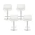 Artiss Galina Bar Stools, PU Leather, Adjustable, White, 63-83cm Seat Height, Contemporary Style, 4 Pack