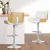Artiss Galina Bar Stools, PU Leather, Adjustable, White, 63-83cm Seat Height, Contemporary Style, 4 Pack