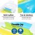 Bestway Inflatable Pool Float Lounge Seat with Pillow Bed, Sturdy Vinyl, 147x84x58cm, Leak-Proof Chambers, Repair Kit