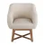 Artiss Fabric Tub Lounge Armchair, Faux Linen, 67x70x82cm, Beige - Modern Comfort with Solid Rubber Wood Base