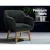 Artiss Aston Tub Accent Chair, Faux Linen, Charcoal, 67x70x82cm, High Resilience Foam, Criss-Cross Base, 1-Year Warranty