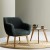 Artiss Aston Tub Accent Chair, Faux Linen, Charcoal, 67x70x82cm, High Resilience Foam, Criss-Cross Base, 1-Year Warranty
