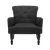 Artiss Wingback Armchair, 100% Polyester, 75x70x79cm, Charcoal Black, Elegant Button Design, French Provincial Style