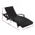 Gardeon Sun Lounge Wicker Patio Chair - Adjustable Aluminium Frame, 4 Positions, Black with Grey Cushion, 190cm