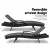 Gardeon Sun Lounge Wicker Patio Chair - Adjustable Aluminium Frame, 4 Positions, Black with Grey Cushion, 190cm