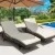 Gardeon 2PC Sun Lounge Set: Adjustable Wicker Lounger, UV-Resistant Aluminium Frame, 5cm Cushion, Grey & Beige, 190x70x