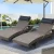 Gardeon 2x Adjustable Wicker Sun Lounge Chairs - Grey & Beige, UV-Resistant, Aluminium Frame, 13cm Cushions, 190cm