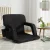 Artiss Heated Floor Lounge Sofa Bed with Armrest, 5-Position Recliner, Oxford Fabric, Portable, Black, 80x52cm