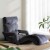 Artiss Floor Lounge Sofa Bed with Armrest, Adjustable Flocking Fabric, Charcoal, 195cm, Foldable & Cushioned