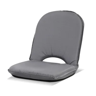 Artiss Foldable Floor Lounge Sofa Chair, 300D Polyester, 100x44x8cm, Grey - Adjustable, Portable, Indoor/Outdoor Use