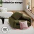 Artiss Green Floor Lounge Sofa Bed - Foldable, Corduroy, 6-Level Adjustable, Cat-Ear Edges, No Assembly Needed