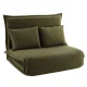 Artiss Adjustable 2-Seater Floor Lounge Sofa Bed, Green Corduroy, Foldable Design, 6-Level Support, Cat-Ear Style