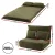 Artiss Adjustable 2-Seater Floor Lounge Sofa Bed, Green Corduroy, Foldable Design, 6-Level Support, Cat-Ear Style