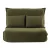 Artiss Adjustable 2-Seater Floor Lounge Sofa Bed, Green Corduroy, Foldable Design, 6-Level Support, Cat-Ear Style
