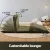 Artiss Adjustable 2-Seater Floor Lounge Sofa Bed, Green Corduroy, Foldable Design, 6-Level Support, Cat-Ear Style
