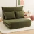 Artiss Adjustable 2-Seater Floor Lounge Sofa Bed, Green Corduroy, Foldable Design, 6-Level Support, Cat-Ear Style