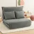 Artiss Foldable 2-Seater Floor Lounge Sofa Bed, Grey Corduroy, Adjustable 6-Level Back & Leg Support, Compact Design