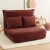 Artiss Foldable Floor Lounge Sofa Bed - 2 Seater, Adjustable, Corduroy Fabric, Orange, Cat-Ear Edge, No Assembly Needed
