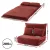 Artiss Foldable Floor Lounge Sofa Bed - 2 Seater, Adjustable, Corduroy Fabric, Orange, Cat-Ear Edge, No Assembly Needed