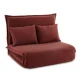 Artiss Foldable Floor Lounge Sofa Bed - 2 Seater, Adjustable, Corduroy Fabric, Orange, Cat-Ear Edge, No Assembly Needed