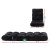 Artiss Lounge Sofa Bed, Flannel Fabric, Black, 96cm x 42cm x 13cm, Adjustable 14 Positions, Cushioned Comfort