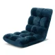 Artiss Adjustable Floor Lounge Sofa Bed - Navy Flannel Fabric, 14 Positions, Steel Frame, Cushioned Comfort, 96cm x 42cm