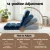 Artiss 2PCS Adjustable Floor Lounge Sofa Bed - Navy Flannel, 14 Positions, High Resilience Foam, Sturdy Steel Frame Artiss 2PCS Adjustable Floor Lounge Sofa Bed - Navy Flannel, 14 Positions, High Resilience Foam, Sturdy Steel Frame