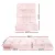 Artiss Pink Flannel Fabric Floor Lounge Sofa Bed - Adjustable 14 Positions, Cushioned Comfort, Sturdy Steel Frame