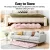 Artiss Pink Flannel Fabric Floor Lounge Sofa Bed - Adjustable 14 Positions, Cushioned Comfort, Sturdy Steel Frame