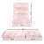Artiss 2PCS Adjustable Floor Lounge Sofa Bed - Pink Flannel Fabric, Sturdy Steel Frame, 14 Positions, 96x42x13cm
