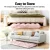 Artiss 2PCS Adjustable Floor Lounge Sofa Bed - Pink Flannel Fabric, Sturdy Steel Frame, 14 Positions, 96x42x13cm