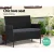 Gardeon 4 Seater Outdoor Sofa Set - Black Rattan, Steel Frame, Tempered Glass Table, Cushions, Storage Cover Included