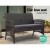 Gardeon 4PCS Outdoor Rattan Sofa Set - PE Wicker, Steel Frame, Dark Grey, with Storage Cover & Tempered Glass Table Gardeon 4PCS Outdoor Rattan Sofa Set - PE Wicker, Steel Frame, Dark Grey, with Storage Cover & Tempered Glass Table