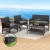 Gardeon 4PCS Outdoor Rattan Sofa Set - PE Wicker, Steel Frame, Dark Grey, with Storage Cover & Tempered Glass Table Gardeon 4PCS Outdoor Rattan Sofa Set - PE Wicker, Steel Frame, Dark Grey, with Storage Cover & Tempered Glass Table