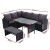 Gardeon 8-Seater Outdoor Sofa Dining Set – Black Wicker, Steel Frame, UV & Weather Resistant, Cushioned Comfort