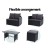 Gardeon 9-Seater Outdoor Sofa Dining Set, Black PE Wicker, Steel Frame, UV & Weather Resistant, Cushions, Glass Table