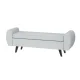 Artiss Storage Ottoman Blanket Box, Faux Linen, 140cm, Grey - Armrest, Ample Storage, Easy Assembly, 1-Year Warranty