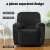 Artiss Recliner Chair Cover Velvet 1-Seater Black - Luxurious Comfort, Anti-Slip, Machine Washable, Easy Fit