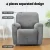 Artiss Recliner Chair Cover, Velvet, 1-Seater, Grey - Luxurious Comfort & Anti-Slip Design, Machine Washable