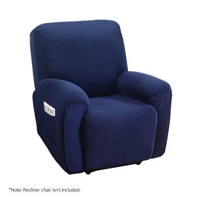 Artiss Recliner Chair Cover, Velvet, 1-Seater, Navy, Luxurious Comfort, Anti-Slip, Machine Washable, Easy Fit Artiss Recliner Chair Cover, Velvet, 1-Seater, Navy, Luxurious Comfort, Anti-Slip, Machine Washable, Easy Fit