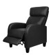Artiss Black PU Leather Reclining Armchair - Premium Comfort with Adjustable Recline, Thick Cushion & Sleek Design