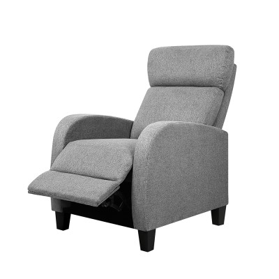 Artiss Fabric Reclining Armchair, Metal Structure, Grey, 102x69x65cm - Ultimate Comfort with Adjustable Recline Artiss Fabric Reclining Armchair, Metal Structure, Grey, 102x69x65cm - Ultimate Comfort with Adjustable Recline