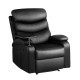 Artiss Erika Black Leather Recliner Chair with 360° Tray Table - Ultimate Comfort & Style for Any Room