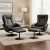 Artiss 2X Black Recliner Chair & Ottoman: Heated Massage, PU Leather, 135° Recline, 5-Point Intensity, Ergonomic Comfort
