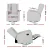 Artiss Recliner Armchair, Grey Faux Linen, 360° Swivel, 74x93x98cm, Ergonomic, Remote-Controlled, 1-Year Warranty