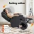 Artiss Corduroy Rocking Recliner Chair 360° Swivel Heated Massage, Manual Tilt, Compact 91cm, Grey, 150kg Capacity
