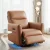 Artiss Leather Swivel Recliner Chair with USB & LED, 240° Swivel, 135° Recline, Adjustable Headrest, Brown, 81x81x105