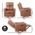 Artiss Leather Swivel Recliner Chair with USB & LED, 240° Swivel, 135° Recline, Adjustable Headrest, Brown, 81x81x105