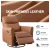 Artiss Leather Swivel Recliner Chair with USB & LED, 240° Swivel, 135° Recline, Adjustable Headrest, Brown, 81x81x105