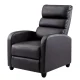 Artiss Recliner Armchair, Faux Leather, 64.5x89x98cm, Brown, Luxurious Home Cinema Chair with Adjustable Comfort